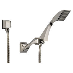 Click here to see BRIZO 85830-BN Brizo Virage Single-Function Wall-Mount Hand Shower with Bracket and Elbow, Touch-Clean Nubs, 1.75 GPM, Brilliance Brushed Nickel - 85830-BN