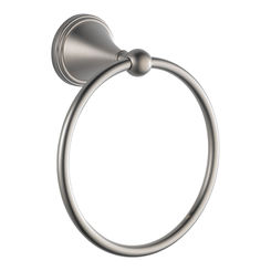 Click here to see BRIZO 69546-BN Brizo Traditional Wall Mounted Round Towel Ring with Mounting Hardware, Brilliance Brushed Nickel - 69546-BN