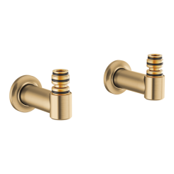 Click here to see  T71764-GL Brizo Wall Mount Tub Filler Unions with Dual Column Design, Brilliance Luxe Gold - T71764-GL