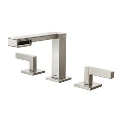 Click here to see  65322LF-NKLHP Brizo Frank Lloyd Wright Two-Handle Widespread Deck-Mount Brilliance Luxe Nickel Bathroom Faucet, 1.2 GPM, Less Handles - 65322LF-NKLHP