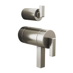 Click here to see  HL7522-NK Brizo Luxe Nickel Thermostatic Integrated Diverter Valve Lever Handle Kit, Frank Lloyd Wright - HL7522-NK