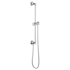 Click here to see  74795-PC Brizo 74795-PC Essential Classic Round Slide Bar with Metal Hose - Chrome