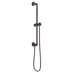 Click here to see  74795-RB Brizo 74795-RB Essential Classic Round Slide Bar with Metal Hose - Venetian Bronze