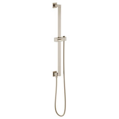 Click here to see  74799-BN Brizo 74799-BN Essential Linear Square Slide Bar with Metal Hose - Brushed Nickel