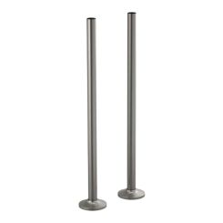 Click here to see Brizo T71766-SL Brizo Floor Mount Tub Filler Unions with Dual Column Design, Insulated, Brilliance Luxe Steel - T71766-SL