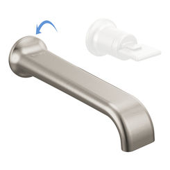 Click here to see Brizo T65767LF-NKLHP-ECO Brizo Allaria Single-Handle Wall-Mount Brilliance Luxe Nickel Bathroom Faucet, Two-Hole, 1.2 GPM, Less Handle - T65767LF-NKLHP-ECO