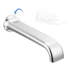 Click here to see  T65767LF-PCLHP-ECO Brizo Allaria Single-Handle Wall-Mount Polished Chrome Bathroom Faucet, Two-Hole, 1.2 GPM, Less Handle - T65767LF-PCLHP-ECO