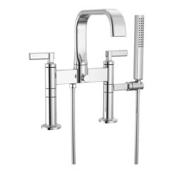 Click here to see Brizo T70368-PC Brizo Allaria Two-Handle Multi-Mount Tub Faucet Trim with Hand Shower, 2-Hole, 1.75 GPM, Lever Handles, ADA, Polished Chrome - T70368-PC