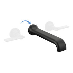 Click here to see Brizo T70467-BLLHP Brizo Allaria Wall-Mount Tub Filler, 9.3 GPM, Less Handles, Matte Black - T70467-BLLHP