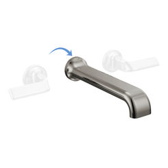 Click here to see Brizo T70467-BNXLHP Brizo Allaria Wall-Mount Tub Filler, 9.3 GPM, Less Handles, Brilliance Black Onyx - T70467-BNXLHP