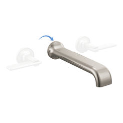 Click here to see Brizo T70467-NKLHP Brizo Allaria Wall-Mount Tub Filler, 9.3 GPM, Less Handles, Brilliance Luxe Nickel - T70467-NKLHP