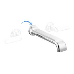Click here to see Brizo T70467-PCLHP Brizo Allaria Wall-Mount Tub Filler, 9.3 GPM, Less Handles, Polished Chrome - T70467-PCLHP