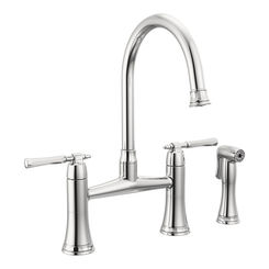 Click here to see  62558LF-PC Brizo Tulham Chrome Two Handle Bridge Kitchen Faucet - 62558LF-PC