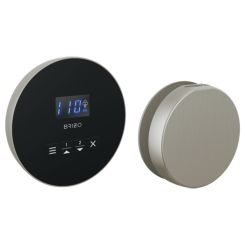 Click here to see  8CH-250R-NK-L Brizo Mystix Luxe Nickel Round Steam Control and Head, Lumicoat Technology, Dual Temperature Sensor Technology - 8CH-250R-NK-L