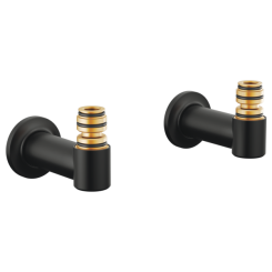 Click here to see  T71764-BL Brizo Wall Mount Tub Filler Unions with Dual Column Design, Matte Black - T71764-BL
