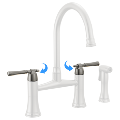 Click here to see Brizo RP101793SL Brizo Tulham Bridge Kitchen Faucet Lever Handle Kit, Brilliance Luxe Steel - RP101793SL