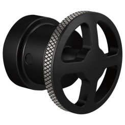 Click here to see Brizo HW6632-BLSL Brizo Litze Thermostatic Valve Trim Wheel Handle Kit, Matte Black/Brilliance Luxe Steel - HW6632-BLSL