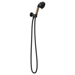 Click here to see Brizo 88835-BLGL Brizo Litze Wall-Mount Hand Shower With Three Functions, H2OKinetic, WaterSense, 1.75 GPM, Matte Black/Brilliance Luxe Gold - 88835-BLGL