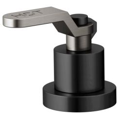 Click here to see Brizo HL634-BLGL Brizo Industrial Lever Handle Kit for Litze Roman Tub Faucet with Hot and Cold Debossed Letters, ADA, Brilliance Matte Black/Luxe Gold - HL634-BLGL