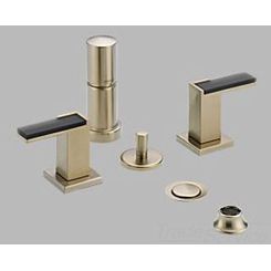 Click here to see Brizo 68480-BNLHP Brizo Siderna Two-Handle Bidet Faucet with Diverter and Metal Pop-Up, 4-Hole, Less Handles, Brilliance Brushed Nickel - 68480-BNLHP