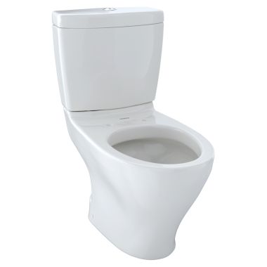 Click here to see Toto CST412MF#11 TOTO Aquia Two-Piece Elongated Dual-Max, Dual Flush 1.6 and 0.9 GPF Universal Height Skirted Toilet, Colonial White - CST412MF#11