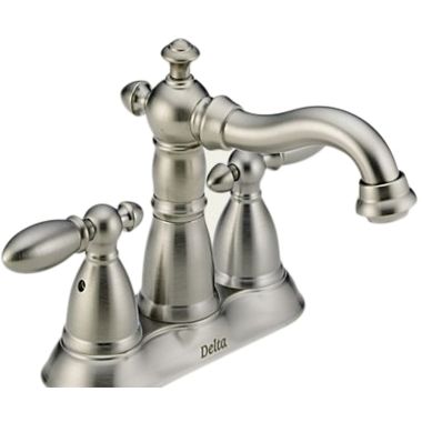 Click here to see Delta 2555-SSLHP Delta 2555-SSLHP H216SS Victorian Two Handle Centerset Lavatory Faucet 
