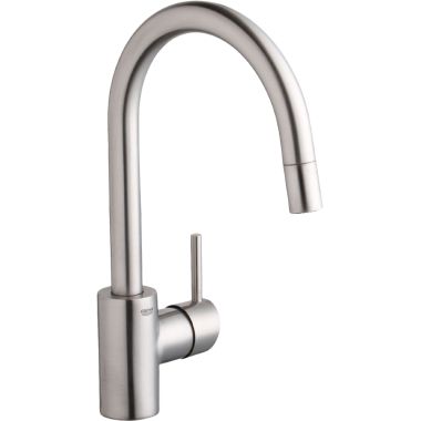 Click here to see Grohe 31349DCE Grohe 31349DCE Supersteel Infinity Concetto One Handle Pulldown Kitchen Faucet