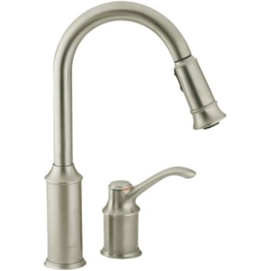 Click here to see Moen 7590SL MOEN 7590SL ABERDEEN PULLDOWN KITCHEN FAUCET HIGH ARC