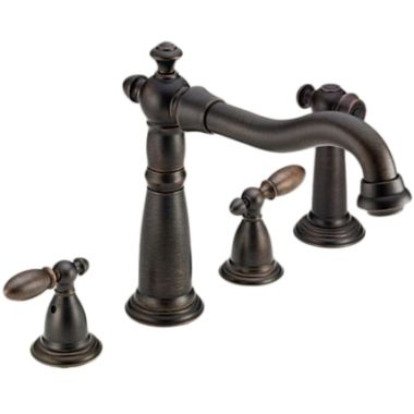 Click here to see Delta 2256-RBLHP Delta 2256-RBLHP H216RB Victorian 2-Hand Kitchen Faucet w/Spray Venetian Bronze
