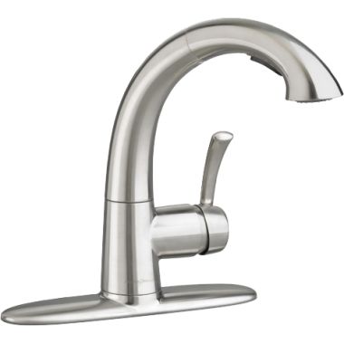 Click here to see American Standard 4433150.075 American Standard 4433.150.075 Quince Pull–Out Kitchen Faucet, Stainless Steel