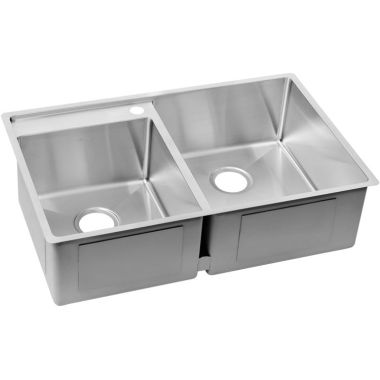 Click here to see Elkay ECTRUD31199LS2 Elkay ECTRUD31199LS2 Crosstown Stainless Steel Double Bowl Sink with Water Deck