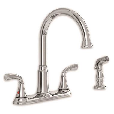 Click here to see American Standard 7408400.002 American Standard Tinley Kitchen Faucet w/ Side Spray, Lever Handle, Chrome - 7408400.002