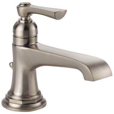 Click here to see Brizo 65060LF-NK-ECO Brizo Rook Single-Handle Brilliance Luxe Nickel Bathroom Faucet with Metal Pop-Up, 1.2 GPM, Single-Hole, Ceramic Cartridge - 65060LF-NK-ECO