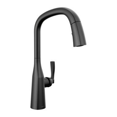 Click here to see Delta 9176BL-DST Delta Stryke 10/30/2023 One-Handle Pull-Down Matte Black Kitchen Faucet, 1.8 GPM, Lever Handle, Diamond Seal Technology, ADA - 9176BL-DST