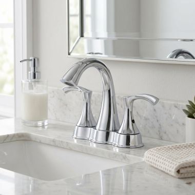 Click here to see Danze D301022 Danze Antioch Centerset Two-Handle Lavatory Faucet, ADA, 1.5 GPM, Chrome - D301022