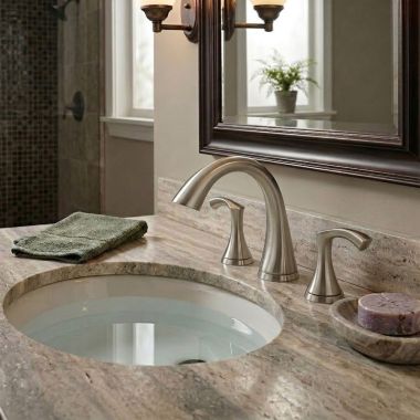 Click here to see Danze D304022BN Danze Antioch Widespread Bathroom Faucet With Touch-Down Drain, Lever Handle, ADA, 1.5 GPM, Brushed Nickel - D304022BN