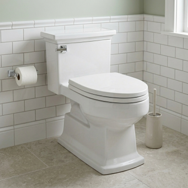 Click here to see Toto MS934214EF#01 TOTO Eco Lloyd  One-Piece Elongated 1.28 GPF Universal Height Skirted Toilet, Cotton White - MS934214EF#01