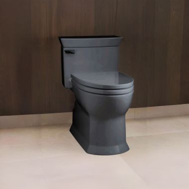 Click here to see Toto MS964214CEF#51 TOTO Eco Soire One-Piece Elongated 1.28 GPF Universal Height Skirted Toilet, Ebony Black - MS964214CEF#51