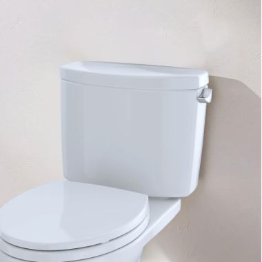 Click here to see TOTO USA INC ST454ER#01 TOTO Drake II and Vespin II, 1.28 GPF Toilet Tank with Right-Hand Trip Lever, Vitreous China, Cotton White - ST454ER#01