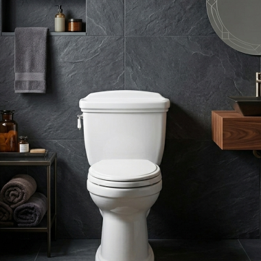 Click here to see Toto ST753E#01 TOTO Eco Dartmouth Toilet Tank with Left-Hand Trip Lever, 1.28 GPF, Close-Coupled, Cotton White - ST753E#01