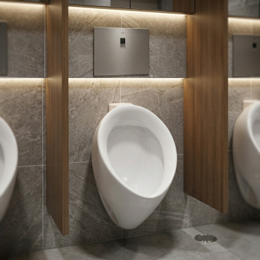 Click here to see TOTO USA INC UT104EV#01 Toto Commercial Washout High-Efficiency Urinal, 0.5 GPF, ADA, Cotton White - UT104EV#01