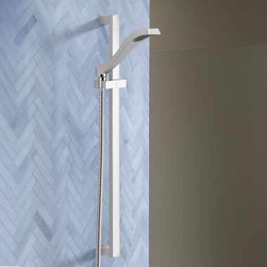 Click here to see Delta 57051 Delta Dryden Single-Setting Slide Bar Hand Shower, Touch-Clean, 1.75 GPM, Chrome - 57051