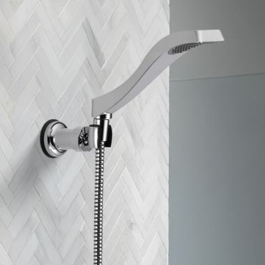 Click here to see Delta 55051-PT Delta Dryden Single-Setting Adjustable Wall Mount Hand Shower, Touch-Clean, 2.5 GPM, Aged Pewter - 55051-PT