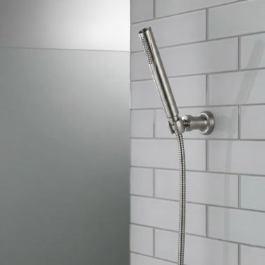 Click here to see DELTA 55085-SS Delta Compel Premium Single-Setting Wall Mount Hand Shower, 1.75 GPM, Stainless - 55085-SS