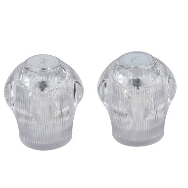 Click here to see Peerless RP70264 Peerless RP70264 Two Part Clear Knob Chrome Handle Kit