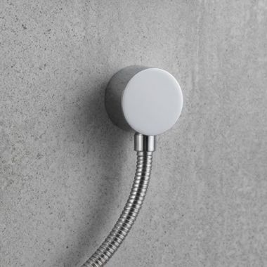 Click here to see  27451001 AXOR ShowerSolutions Wall Outlet with Integrated Backflow Protection, Chrome - 27451001