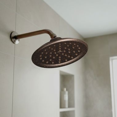 Click here to see MOEN S6310EPORB Moen 7” Round One Function Raincan Shower Head with Immersion, WaterSense, 1.75 GPM, Oil-Rubbed Bronze - S6310EPORB