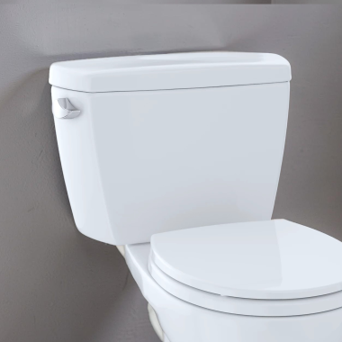 Click here to see Toto ST743E#01 TOTO Eco Drake Toilet Tank, Left-Hand Trip Lever, 1.28 GPF, Cotton White - ST743E#01