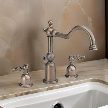 Click here to see Danze BOR-8SP-ATC Danze Bordeaux Two-Handle Widespread Bathroom Faucet, Antique Copper - BOR-8SP-ATC