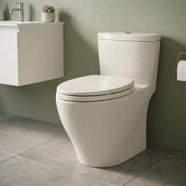 Click here to see Toto MS654114MF#12 TOTO Aquia One-Piece Elongated Dual-Max, Dual Flush 0.9 & 1.6 GPF Universal Height Skirted Toilet, Sedona Beige - MS654114MF#12